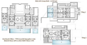 mặt bằng beach villas 7PN Regent Phú Quốc Resort