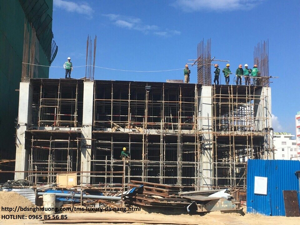 TMS Hotel Đà Nẵng đang xây đến tầng 2 tiện ích