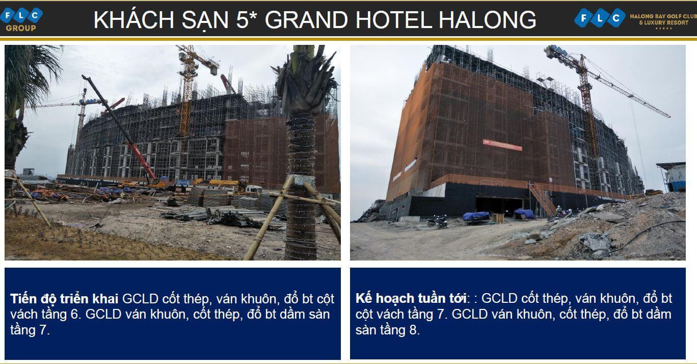 Tiến độ xây dựng căn hộ khách sạn FLC Hạ Long 