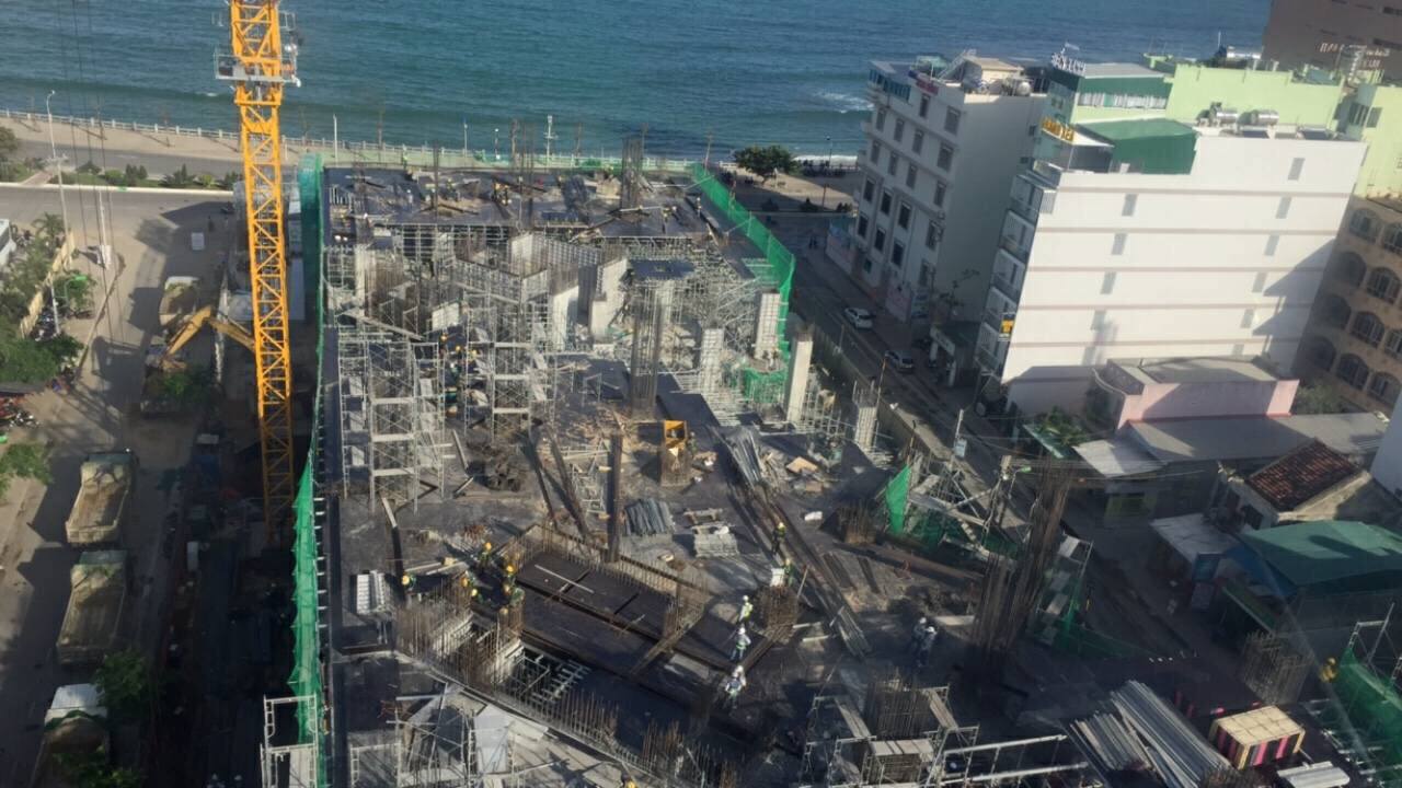 Scenia Bay Nha Trang sắp hoàn thành 50% sàn tầng 4